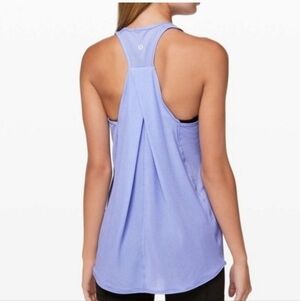 Lululemon Essential Tank Scallop Texture Hydrangea Blue Size 12